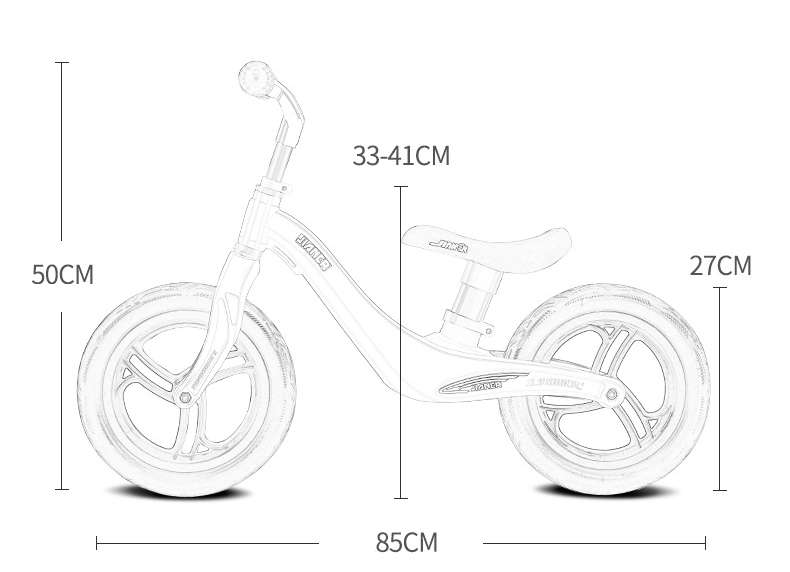 kích thước xe đạp thăng bằng jianer h5